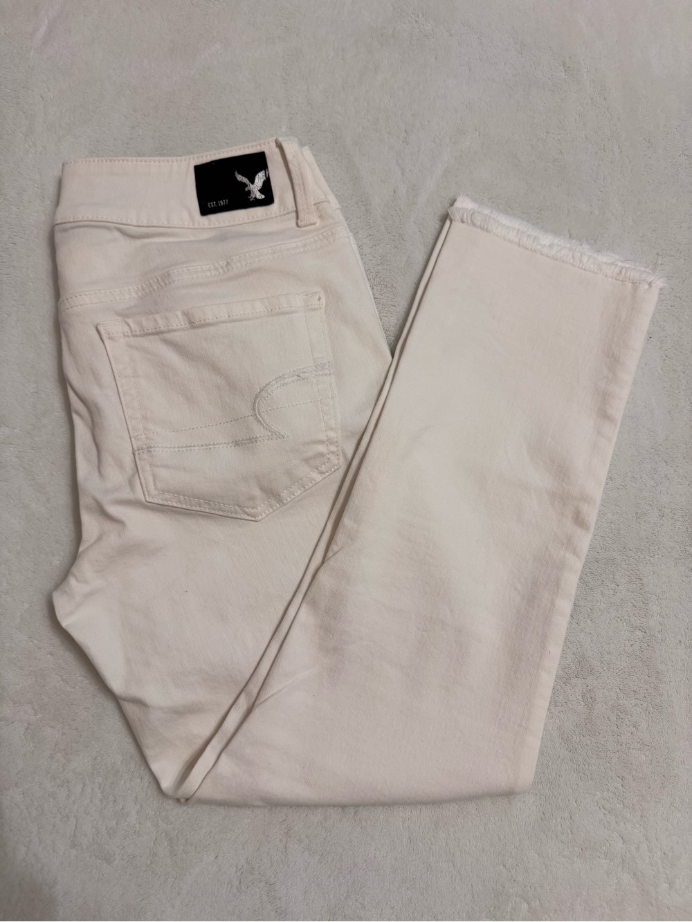 American Eagle Outfitters Women's Cream Skinny Jeans